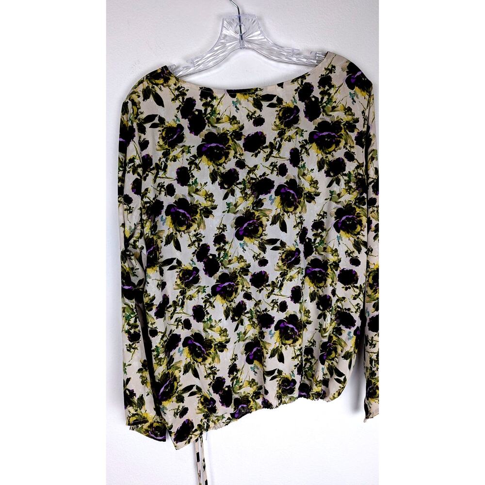 Counterparts top XXL Blouson style Bust 47" center back length 23" GUC Dk floral